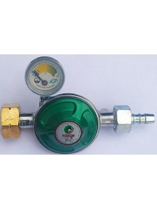 Регулятор давления газа DK-004 c предохранительным клапаном, кнопкой и манометром DRAGONKIT